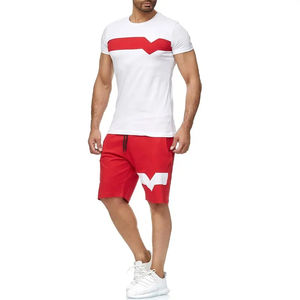 Ensemble décontracté streetwear d'été personnalisé pour homme – T-shirt et short délavés à l'acide de haute qualité, grandes tailles, couleurs contrastées - Product Image 5