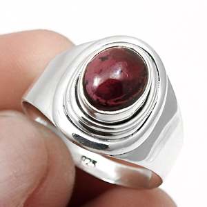 Hot Selling 925 Sterling Silver <b>Ring</b> Comes With Oval Cut <b>Garnet</b> Gemstone Beautiful Engagement Party Jewelry In Bohemian Style - Product Image 4