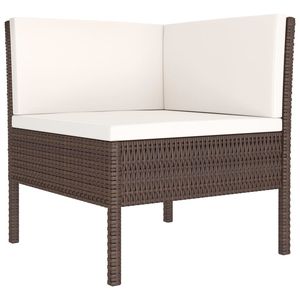 Set di Mobili da Giardino in Rattan Sintetico Marrone a 9 Pezzi, Design Modulare Moderno - Product Image 3