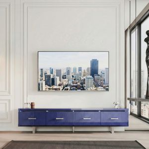 Mobile TV Blu Lucido 200x35x45 cm, Elegante e di Grandi Dimensioni per il Tuo Sistema di Intrattenimento - Product Image 4