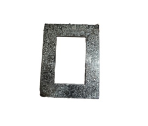 Rectangle Metal <b>Mirror</b> <b>Frame</b> with Embossed Floral Pattern Gold Finish Durable Design - Product Image 4
