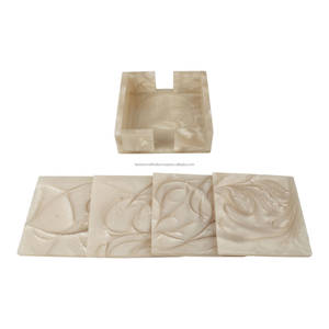 Molde de silicona personalizado OEM y ODM con forma de pétalo, bandejas antideslizantes, molde de resina para vasos, posavasos de silicona DIY para bebidas - Product Image 2