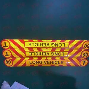 Diseño personalizado Tanzania vehículo reflejan pegatina amarillo rojo tiras Chevron reflectores placa camión signos hoja de vinilo reflectante - Product Image 4