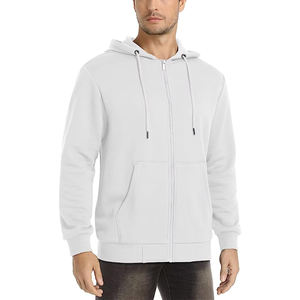 Sweats à capuche pour hommes conçus pour retenir la chaleur, tissu robuste, capuche basique, vêtements en coton mélangé, confortables, sweats à capuche zippés pour hommes - Product Image 6