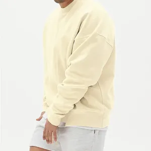 Sweat-shirt à col rond pour homme, coupe classique, imprimé sur le devant, logo personnalisé OEM, polyester/coton, tissu écologique 300g, modèle 2026 - Product Image 3
