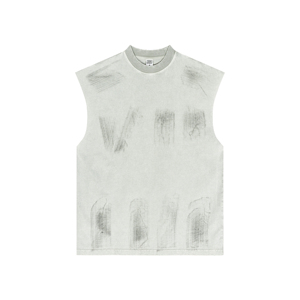 Débardeur côtelé 100 % coton, coupe ajustée, col ras du cou, personnalisé avec votre marque, imprimé sur mesure, écologique, pour hommes - Product Image 2