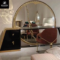 Table de toilette sur mesure de haute qualité avec miroir et chaise, design moderne et simple, couleur personnalisée