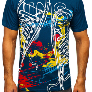 Summer Fashion Men's 100% Cotton Knitted Sublimation T-Shirt-Best Selling Casual Breathable Comfortable High Quality Customized - Product Image 6