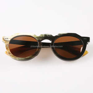 กรอบแว่นตา100% ทำจากธรรมชาติเป็นมิตรต่อสิ่งแวดล้อมทำจากควาย/วัวเขาแว่นตาคลาสสิกเครื่องประดับเพชรทรงหน้ารูปสัตว์เป็นแรงบันดาลใจให้สัตว์ - Product Image 3