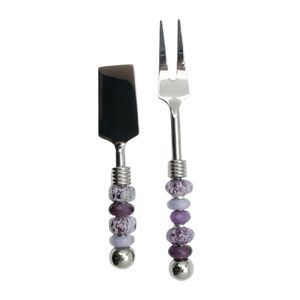 Ensemble de couverts de luxe en acier inoxydable avec poignée créative en spirale - Ensemble de 5 pièces de couverts modernes en argent poli pour la salle à manger - Product Image 5