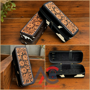 Nueva caja de almacenamiento de joyería de lujo de gran capacidad, organizador de joyería de cuero de vaca, elegante caja de joyería de viaje de moda - Product Image 1
