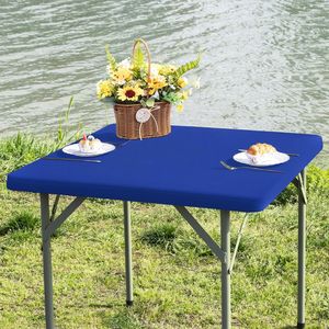 Copritavolo Quadrato Elastico in Spandex, Tovaglia Aderente Estensibile per Casa, Feste, Cucina, Sala da Pranzo - Product Image 1