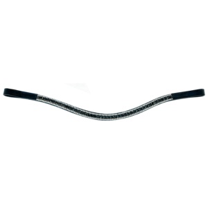 Diadema de cuero para caballo con diseño trenzado a mano y presillas cosidas, elegante diadema para caballos. - Product Image 1