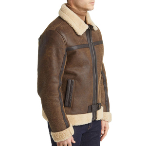 Veste de moto en cuir véritable pour homme – Doublure matelassée zippée, logo personnalisé, marque privée - Product Image 4