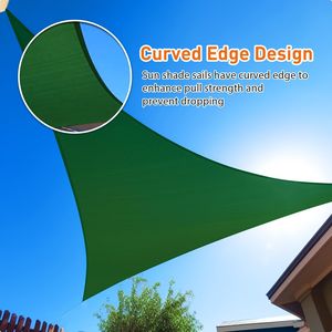 ผ้าใบกันแดด HDPE สีเขียวเข้ม ขนาด 12' x 12' x 12' ผ้าใบและตาข่ายกันแดดทันสมัย - Product Image 4