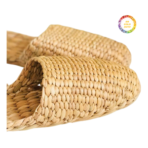 Natural Water Hyacinth Braided <b>Slippers</b> Handmade Comfortable Home <b>Slippers</b> - Product Image 6