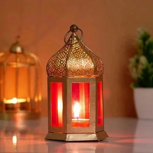 Farol de metal rústico vintage, farol decorativo para velas, para decoración del hogar, jardín, patio, farol de metal hecho a mano, decorativo - Product Image 3