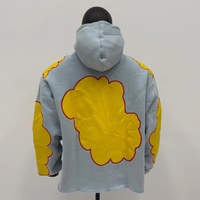 Sweat à capuche personnalisé avec logo brodé, en coton épais 220 g/m², doux, pour homme, en polaire, pull à capuche pour l'automne
