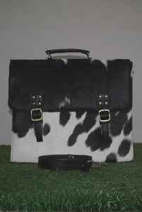 Bolso de Mano de Cuero Genuino con Pelo de Vaca Vintage para Portátil, Gran Capacidad, LPBH-0011 - Product Image 3