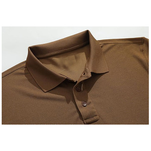 เสื้อโปโลสีน้ำตาลผู้ชายพร้อมโลโก้สั่งทำ – ผ้าฝ้ายระบายอากาศ แขนสั้น สวมใส่สบาย ขายส่ง ผู้ผลิต OEM - Product Image 5