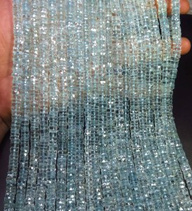 Cuentas de Topacio Azul Natural de Primera Calidad, 6mm, Facetadas, Transparentes, Hilo de 16 Pulgadas, Forma Heishi, Separadores de Neumáticos, Marca Gems Valley, DIY - Product Image 5