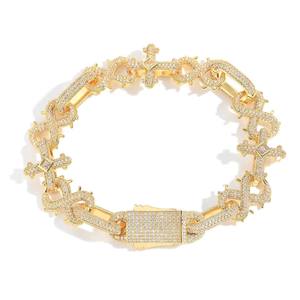 Bracelet en argent plaqué, diamant naturel de luxe, polissage brillant, certifié IGI, style hip-hop, disponible à un prix raisonnable en provenance d'Inde - Product Image 3