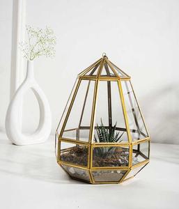 Terrarium pyramidal élégant, écologique, décoratif, transparent, pour plantes d'intérieur, succulentes, plantes aériennes, miniatures - Product Image 2