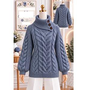 Pulls 100% acrylique ou coton, calibre 12, pour femmes, très tendance, style décontracté, pour la saison hivernale, fournisseur du Bangladesh. - Product Image 6