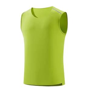 Nueva Camiseta Deportiva sin Mangas para Hombre, de Seda Helada Lavada, de Secado Rápido, Transpirable, Cuello Redondo, Estilo Casual Urbano, Tejido sin Costuras, Ecológica - Product Image 6