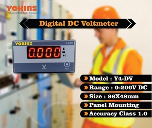 Voltímetro Digital de CC Yokins Y4-DV 0-200V CC, Medición de Voltaje de CC, Medidor de Panel de 96x48mm con 1 Año de Garantía - Product Image 5
