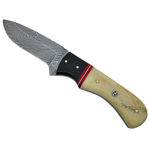 Cuchillo Bowie de Caza de Acero de Damasco de Alta Calidad con Mango de Madera Cómodo, Hoja Serrada, Grado Industrial, Personalizable OEM - Product Image 3