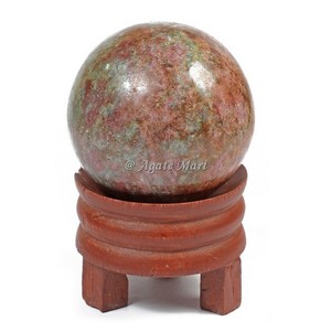 หินโมราเทอร์ควอยซ์ทรงกลมสไตล์รักหินทรงกลมสำหรับตกแต่งบ้านการบำบัดและการทำสมาธิ - Product Image 3