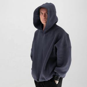 Sudadera con Capucha Extra Grande de Alta Calidad, Sin Cordones, de Felpa de Algodón Grueso, con Forro, Bolsillo Oculto, Personalizable para Hombre - Product Image 3