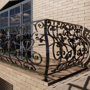 Rampe de balcon en acier inoxydable de qualité supérieure avec design en fer forgé pour projets de balcon extérieur, de terrasse et de villa, finition élégante Pro - Product Image 5