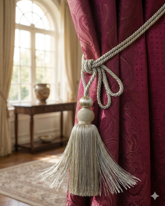Classic Textile <b>Curtain</b> Tiebacks with Polyester Tassel Elegant Traditional Style for Living Room - Product Image 1