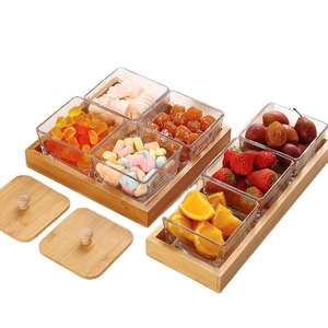 Plats de service rectangulaires en verre pour noix, chocolat, bonbons, qualité alimentaire, design minimaliste, vaisselle de table pour fêtes, boîte à bonbons - Product Image 2