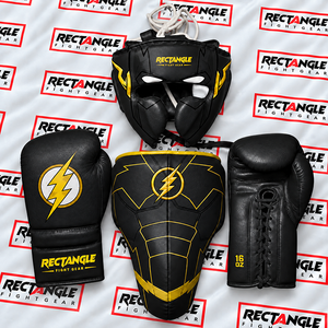 Set de Boxeo Personalizado Lightning Speedster Rectangular: Guantes, Protector de Cabeza y Protector Inguinal, el Mejor Kit de Entrenamiento de Boxeo - Product Image 1
