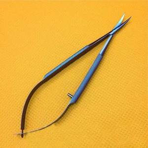 Tijeras Oftálmicas Ergonómicas Manuales de Titanio con Punta Fina Curva e Inocua para Cirugía Ocular y Dental Microquirúrgica - Product Image 4