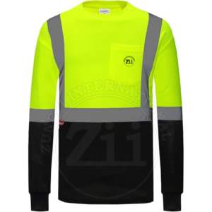 Sweat-shirt de sécurité à capuche haute visibilité réfléchissant ANSI Classe 1 avec fermeture éclair avant, LED clignotante, imperméable, manches longues, logo - Product Image 6