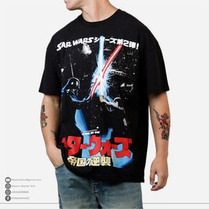 เสื้อยืดโอเวอร์ไซส์ทรงบ็อกซี่ พิมพ์ลาย DTG ผ้าฝ้าย 100% เนื้อหนา ระบายอากาศได้ดี เป็นมิตรกับสิ่งแวดล้อม สไตล์สตรีทแวร์ วินเทจ รับผลิตแบบ OEM พร้อมโลโก้ตามสั่ง - Product Image 5