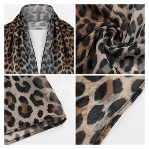 MORTY APPLESAN Bufanda de seda con estampado de leopardo para mujer, accesorio de moda multifuncional, largo y elegante, para todas las estaciones - Product Image 4