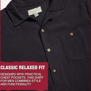 Camiseta Oversize con Cuello Camp Collar, Manga Larga, Estilo Moderno, Streetwear, de Alta Calidad para Hombre - Product Image 4