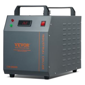 Refroidisseur d'eau industriel refroidi par air 80W CW-3000, capacité du réservoir d'eau 12L, système de refroidissement 12L/min, équipement de refroidissement industriel - Product Image 1