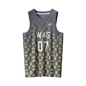 W4G Heat Transfer Printed Custom Basketball Jersey Shorts Set 100% Polyester Breathable Mesh Moisture Wicking Quick Dry O Neck - Product Image 2
