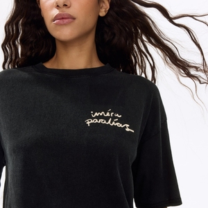 เสื้อยืดแขนสั้นผู้หญิง ผ้าฝ้าย 100% คอกลม เรียบง่าย สไตล์ลำลอง - Product Image 4