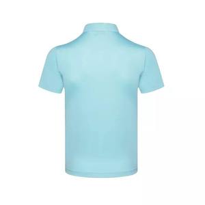 เสื้อโปโลแขนสั้นสีฟ้าอ่อนสำหรับผู้ชาย ลายทางสีดำ - Product Image 2