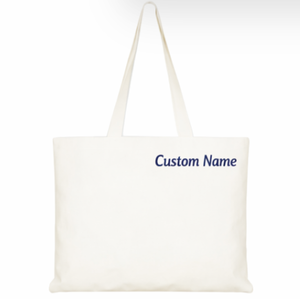 Custom logo Canvas Tote <b>Bag</b> <b>Large</b> Size <b>Shoulder</b> Handle printed Shopping <b>Bag</b> Daily Use Plain White Letter Pattern - Product Image 1