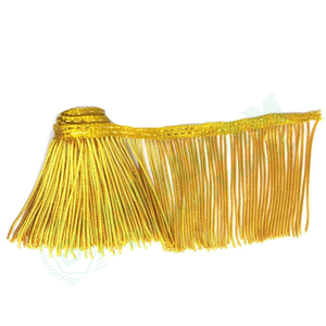 Fil de bouillon de qualité supérieure en gros, garniture élégante à franges argentées, dentelle à franges en fil métallique argenté pour usage liturgique textile - Product Image 5