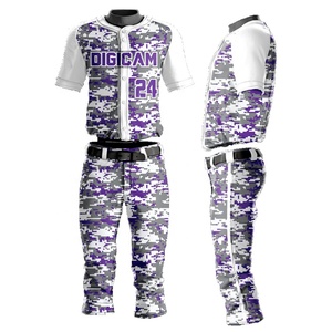 Uniforme de béisbol unisex para adultos, conjunto completo de poliéster 2025 de alta calidad y talla grande, novedad de 100%, diseño personalizado, venta al por mayor - Product Image 1