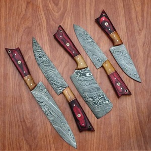 Couteau de chasse à lame fixe en acier Damas, lames à pointe tombante, qualité industrielle, couteaux de chef professionnels OEM, garantie 1 an - Product Image 4
